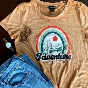 JOEI & I | Soft Yellow Twisted Tee | M